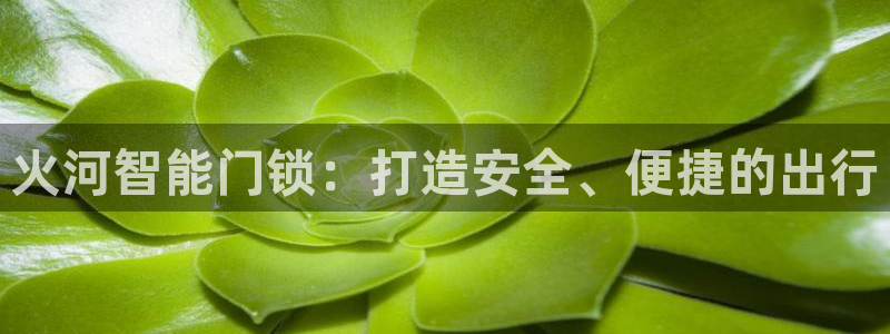 开丰娱乐平台地址：火河智能门锁：打造安全、便捷的出行