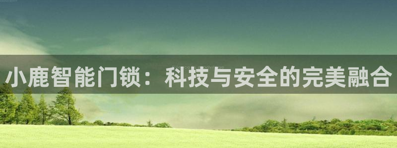 开丰娱乐官网平台下载：小鹿智能门锁：科技与安全的完美融合