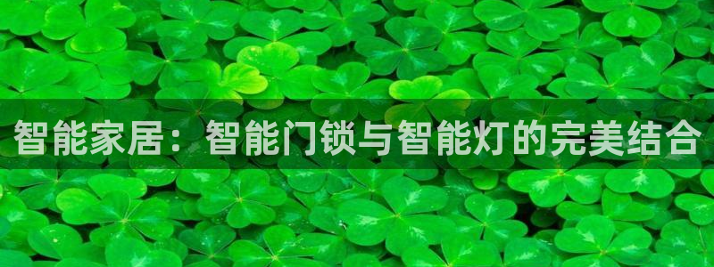 开丰娱乐官网登录平台：智能家居：智能门锁与智能灯的完美结合