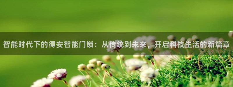开丰娱乐靠谱吗：智能时代下的得安智能门锁：从传统到未来，开启