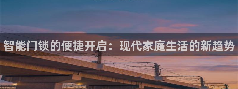 开丰娱乐日：智能门锁的便捷开启：现代家庭生活的新趋势