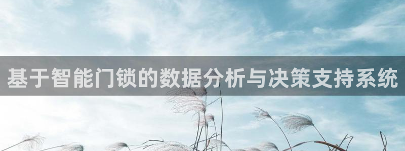 开丰娱乐官网平台：基于智能门锁的数据分析与决策支持系统