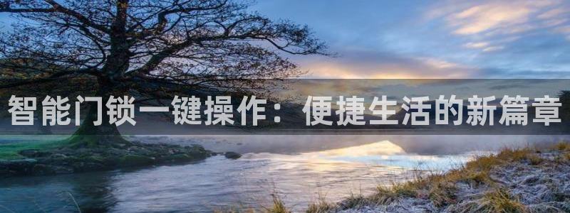 开丰娱乐登入：智能门锁一键操作：便捷生活的新篇章