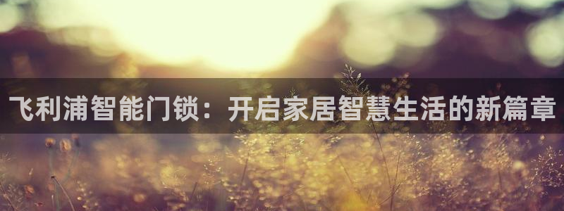 下载开丰娱乐：飞利浦智能门锁：开启家居智慧生活的新篇章