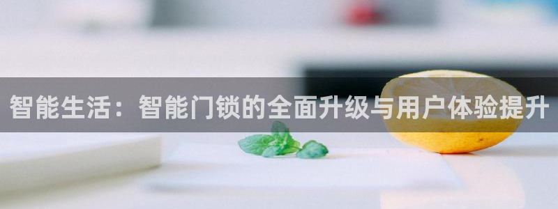开丰娱乐会员中心：智能生活：智能门锁的全面升级与用户体验提升