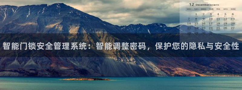 开丰娱乐寸六七五一38：智能门锁安全管理系统：智能调整密码，