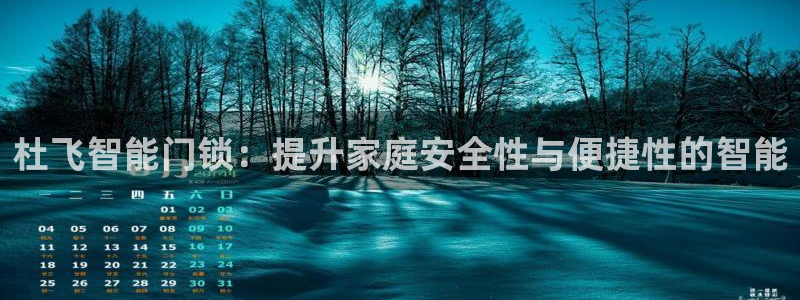 开丰娱乐注册电7O777：杜飞智能门锁：提升家庭安全性与便捷